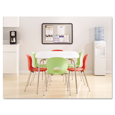 Quartet&reg; Contour Granite-Finish Tack Board with Black Frame 48" W x 36" D