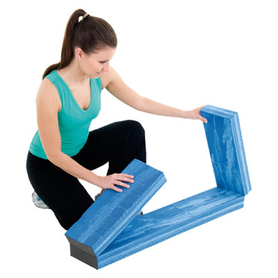 Eco Wise Fitness Folding Balance Beam in Marble Blue