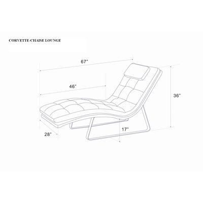 Chintaly Imports Corvette Chaise Lounge