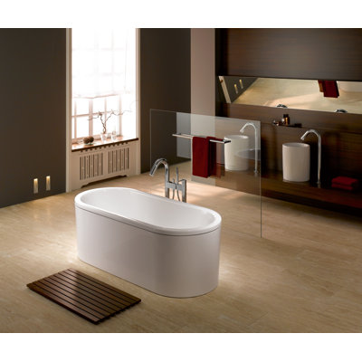 Kaldewei Centro Duo 18.5" x 70.87" Oval Bath Tub with Molded Panel in White