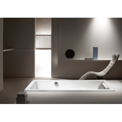 Kaldewei 63 X 27.5" Puro Three Wall Tub with Reversible Drain, Feet Included