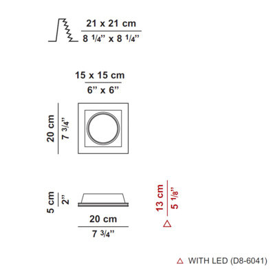 Zaneen Lighting Invisibli 1 Light Recessed Adjustable LED