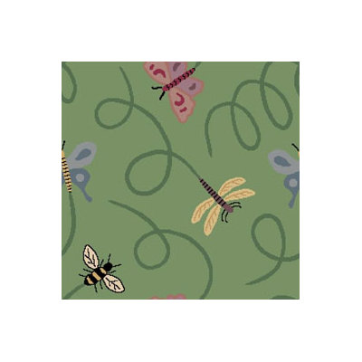 Joy Carpets Nature Green Wing Dings Novelty Rug