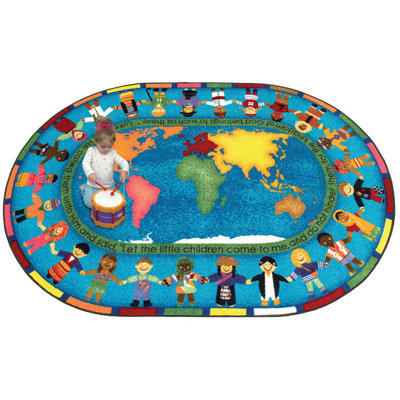 Joy Carpets Faith Based Let the Children Come Kids Rug
