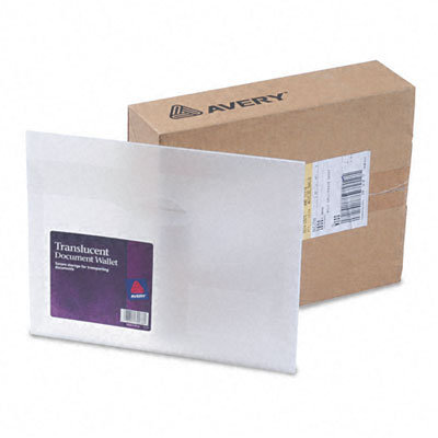 Avery Consumer Products Translucent Document Wallets, Letter, Poly, Clear, 12/Bx                                                                     