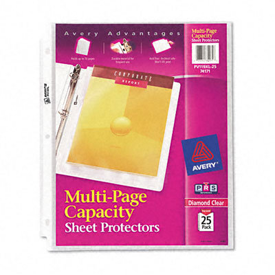 Avery Consumer Products Multi-Page Top-Load Sheet Protectors, Heavy Gauge, Letter, Clear, 25/pack                                                    