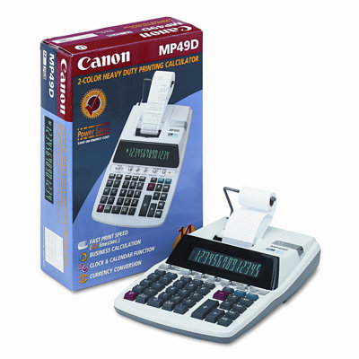 Canon MP49D Desktop Calculator, 14-Digit Fluorescent, Two-Color Printing                                                           