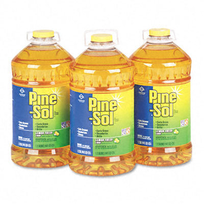 Clorox Company Pine-Sol All-Purpose Cleaner, Lemon Scent, 144oz. Bottle, 3/carton                                                           