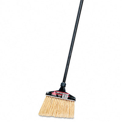DRACKETT PROFESSIONAL                              Maxi-Angler Broom, Polystyrene Bristles, 51" Aluminum Handle, Black/Natural                                                  