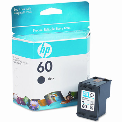 HP CC640WN (HP60) Inkjet Cartridge, Black                                                                                       