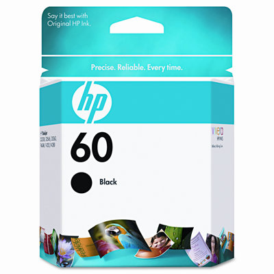 HP CC640WN (HP60) Inkjet Cartridge, Black                                                                                       