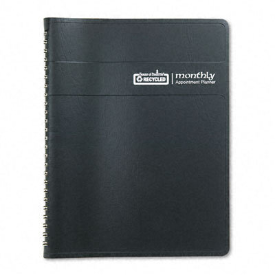House of Doolittle Ruled Monthly Planner with Expense Log, December-January, 6-7/8 x 8-3/4, Black, 2013