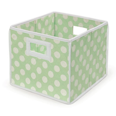 Badger Basket Folding Storage Cube in Polka Dot