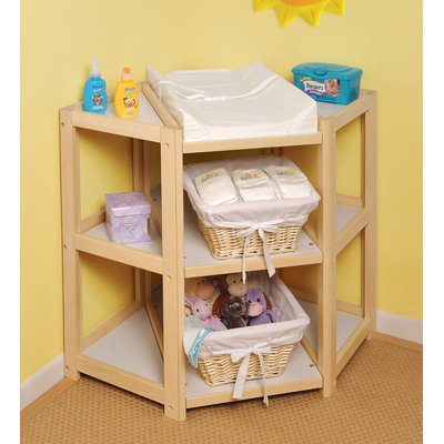 Badger Basket Diaper Corner Baby Changing Table