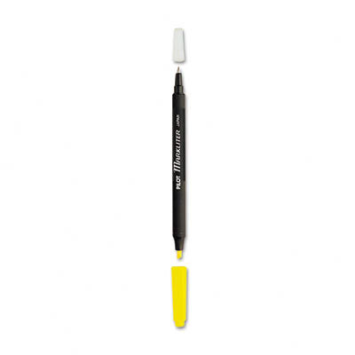 Pilot Pen Corporation of America Markliter Black Ballpoint Pen & Fluorescent Yellow Chisel-Tip Highlighter