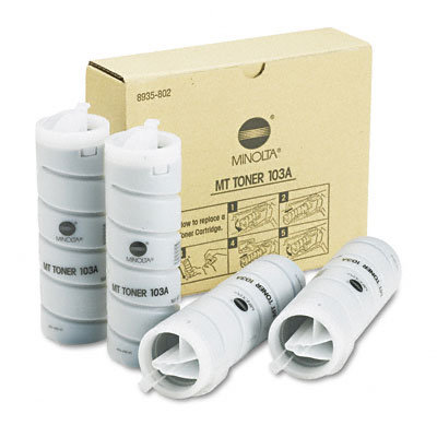 Konica Minolta 8935802 (8935-402) Toner Bottle, 4 Bottles, Black                                                                            