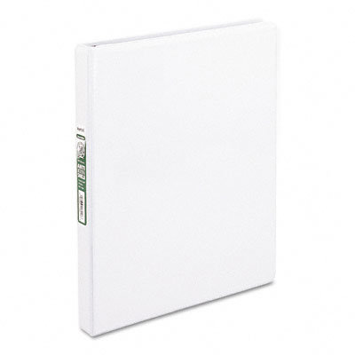 Samsill Corporation Antimicrobial Locking Round Ring View Binders, 1/2in Capacity, White                                                         
