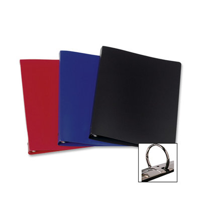 Samsill Corporation 3-Ring Binder,28 Gauge Poly,1/2" Capacity,11"x8-1/2",Black
