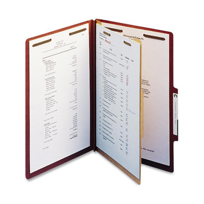 Smead Manufacturing Company Folders, Legal, 1 Partition, 2" Expansion, Legal, Red