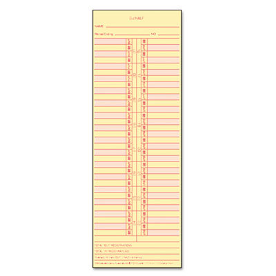 Tops Business Forms Time Card for Cincinnati / Lathem / Simplex/ Acroprint, Semi-Monthly, 500/Box