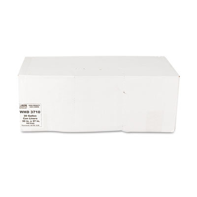 Webster Industries Ultra Plus Can Liners, 30 gal, 10 mic, 30 x 37, Natural,20 rolls/25 bags,500/ctn                                             