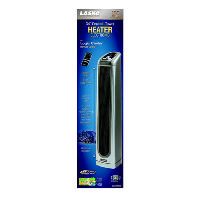 Lasko Electronic Ceramic Tower Heater with Logic Center Remote Control
