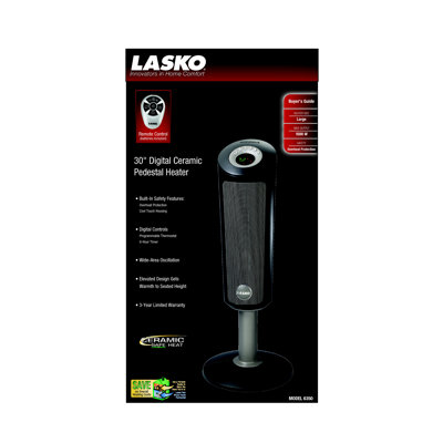 Lasko Digital Ceramic Pedestal Heater with Remote Control