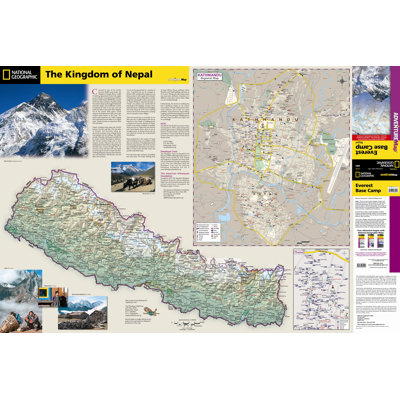 National Geographic Maps Everest Base Camp, Nepal Map