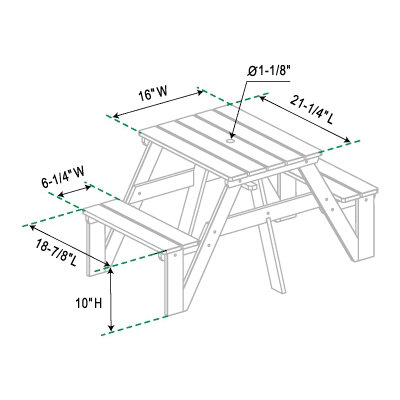 Lohasrus Kids' Picnic Table