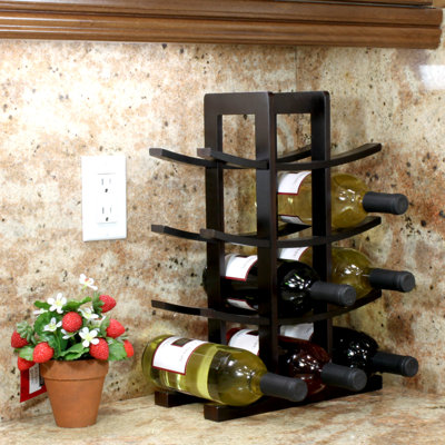 Oceanstar Design Bamboo 12 Bottle Tabletop Wine Rack