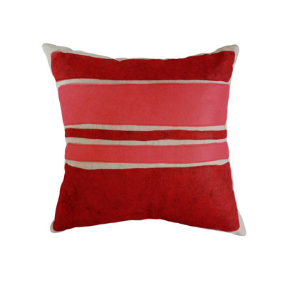 Balanced Design Color Block Applique Pillow