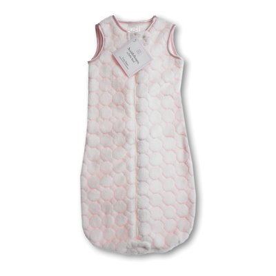 Swaddle Designs zzZipMe Sack in Pastel Pink Puff Circle