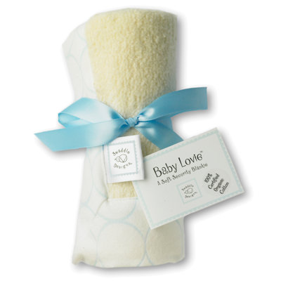 Swaddle Designs Certified Organic Cotton Baby Lovie in Pastel with Mod Circles on Ivory