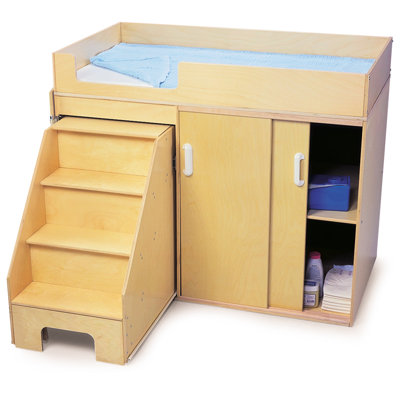 Whitney Brothers Toddler Changing Cabinet with Stairs
