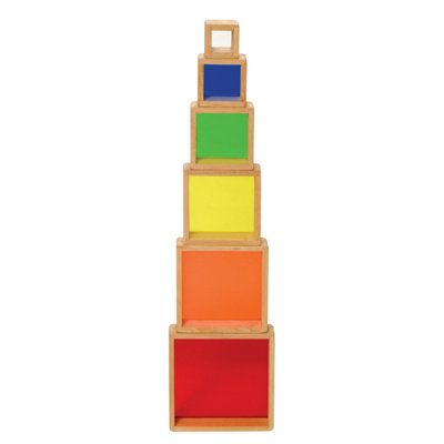 Guidecraft Stacking Rainbow Pyramid