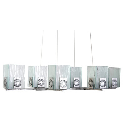 Varaluz Recycled Polar 6 Light Oblong Chandelier