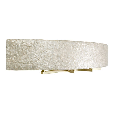 Varaluz Radius Natural Crushed Capiz Four Light Bath Fixture in Gold Dust