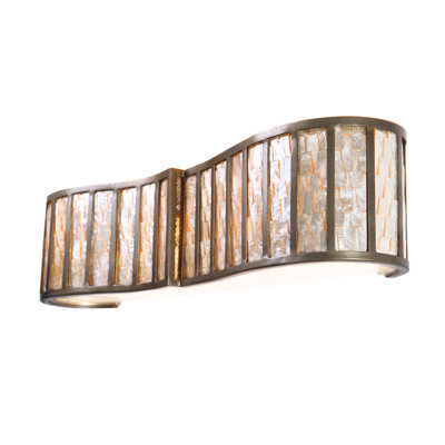Varaluz Affinity Sustainable Shell Three Bath Light in New Bronze