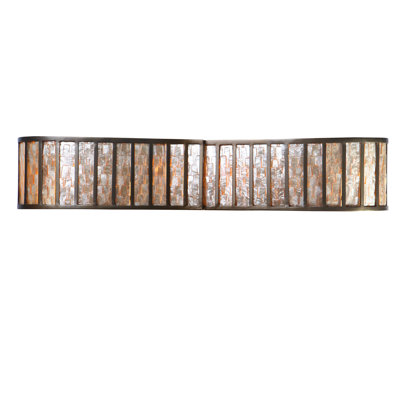 Varaluz Affinity Sustainable Shell Four Bath Light in New Bronze