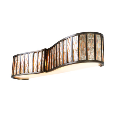 Varaluz Affinity Sustainable Shell Four Bath Light in New Bronze