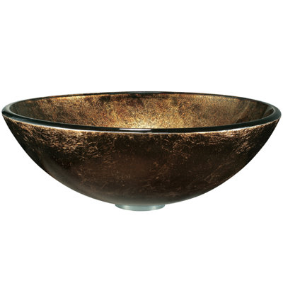 Vigo Dark Bronze Tempered Glass Vessel Sink