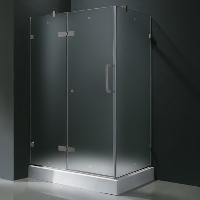 Vigo 24" Pivot Door Swing Frameless Shower Enclosure with Base