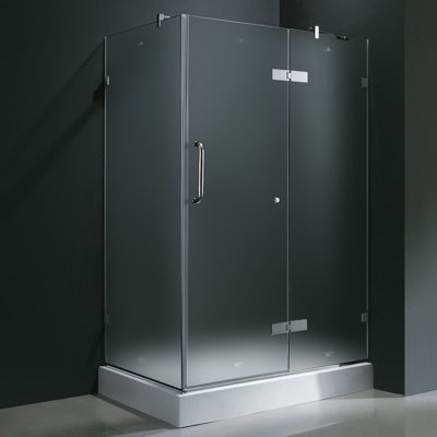 Vigo 24" Pivot Door Swing Frameless Shower Enclosure with Base