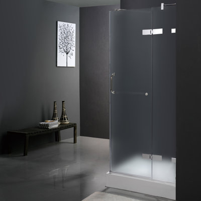 Vigo Pivot Door Frameless Shower Enclosure with Base