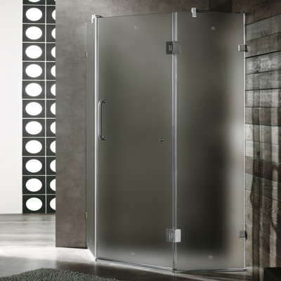 Vigo Neo-Angle Door Frameless Shower Enclosure with Handle Bar