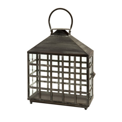 IMAX Drake Wrought Iron and Glass Lantern