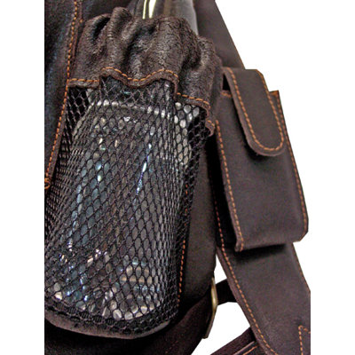 David King Backpack-Style Cross Body Bag in Distressed Leather