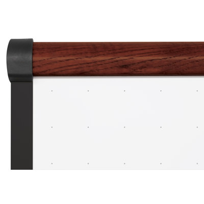 CommClad 48" x 72" Thermal-Fused Melamine Dot Grid Whiteboard with Trim