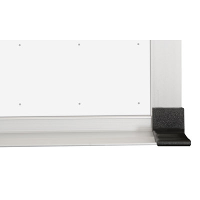 CommClad 48" x 48" Thermal-Fused Melamine Dot Grid Whiteboard with Aluminum Trim and Map Rail