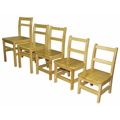 ECR4kids 12" Hardwood Classroom Ladderback Chair